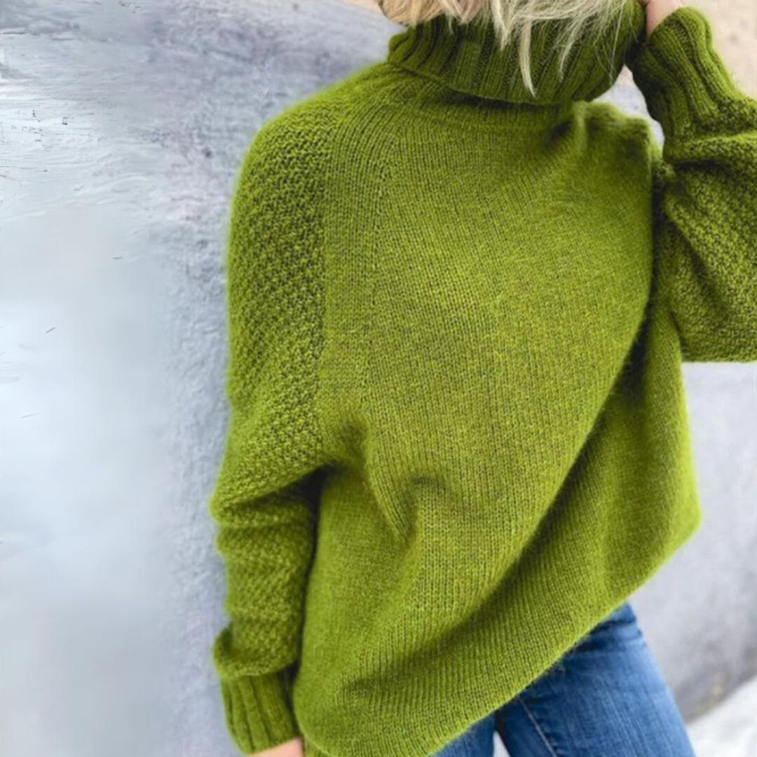 Angela - Elegant tröja med hög hals