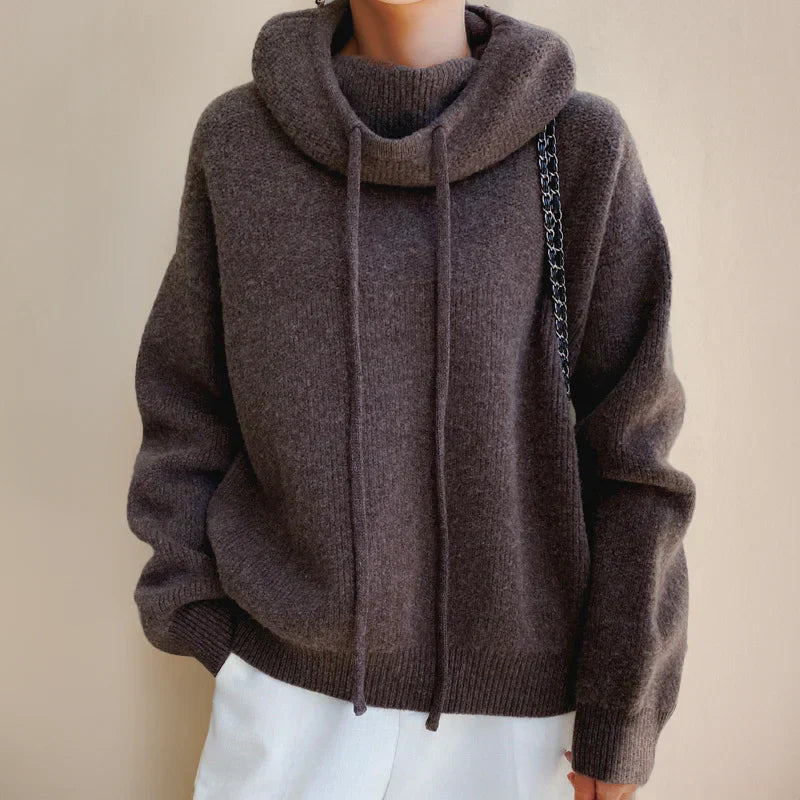 Ida - Mjuk stickad hoodie med vinterkomfort