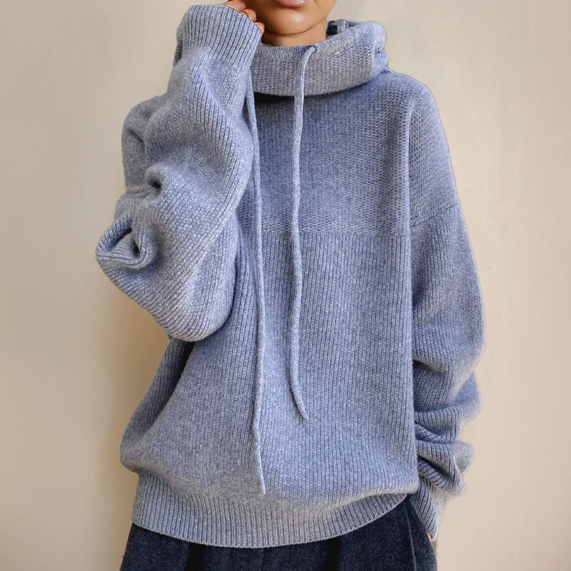 Ida - Mjuk stickad hoodie med vinterkomfort